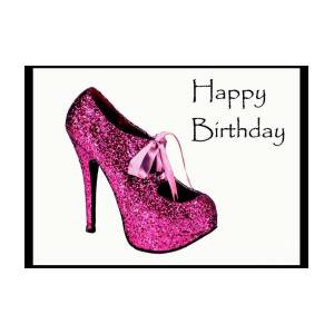 Hand-Finished Stiletto Shoes Birthday Greeting Card Embellished Charmed Cards